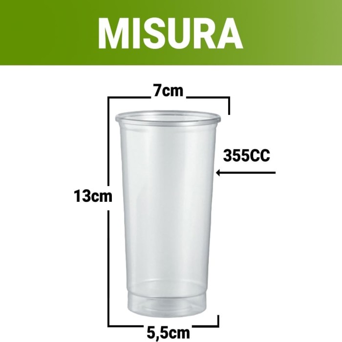 30 Bicchieri da Cocktail Monouso, 355ml in PE Trasparente di Alta Qualità per Bevande fredde, Riciclabili