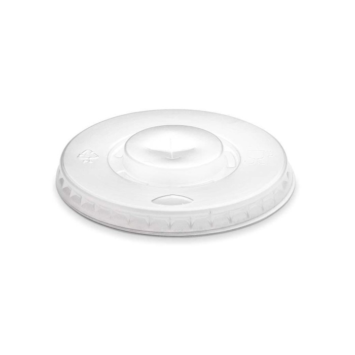 100 Pezzi - Coperchi in plastica piano con taglio a croce compatibile con bicchiere "37M-22+9oz"