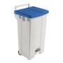 1 Pezzo - Pattumiera a Pedale Derby con Coperchio Blu, H.A.C.C.P. Litri 90