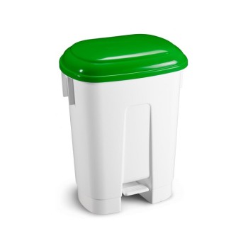 1 Pezzo - Pattumiera a Pedale Derby con Coperchio Verde, H.A.C.C.P. Litri 60