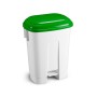 1 Pezzo - Pattumiera a Pedale Derby con Coperchio Verde, H.A.C.C.P. Litri 60