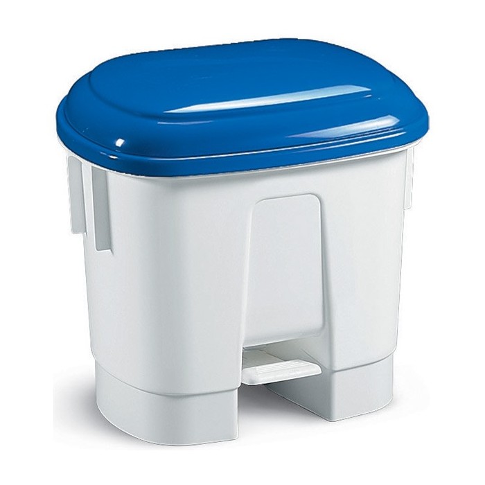 1 Pezzo - Pattumiera a Pedale Derby con Coperchio Blu, H.A.C.C.P. Litri 30