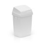 1 Pezzo - Pattumiera Bianca con Coperchio Basculante Lyndy Swing, Litri 50