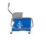 1 Pezzo - Carrello Doucle Bucket con Ruote, con Strizzatore a Libro