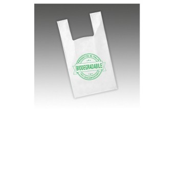 500 Pezzi- Shopper Maxi Bio Bianca Sfusa "Leggera" 30+18x60