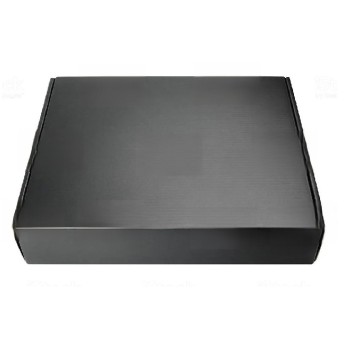 200 Pezzi - Scatola Pizza, Colore Nero a Tinta Unita "TS" - 22x22x3