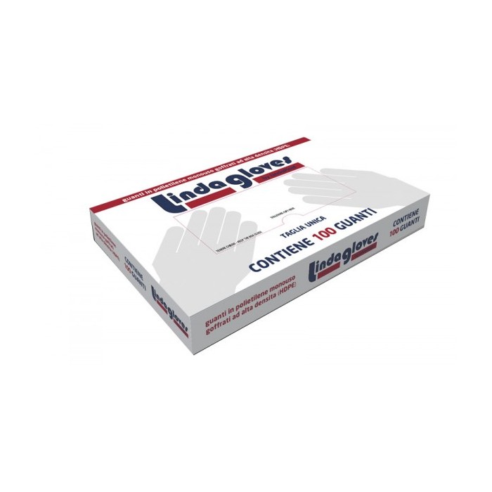 100 Pezzi - Guanti Monouso HDPE, Colore Trasparenti, Taglia Unica