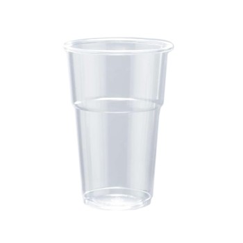 50 Pezzi - Bicchiere Trasparente 570 ml in PP Tacca 0,4/0,5