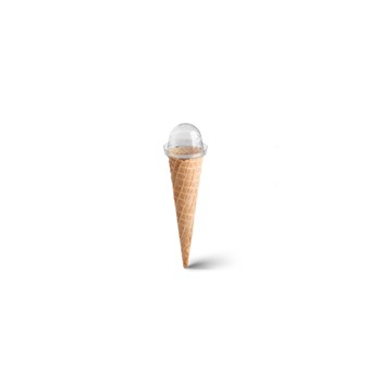 100 Pezzi - Coperchio Bombato per Cono Gelato - Mis: 6,1x4,5h