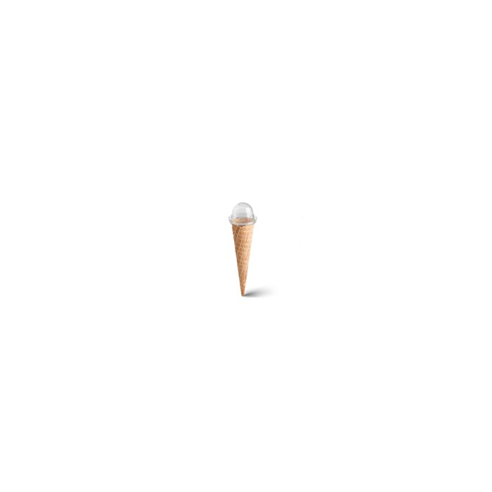 100 Pezzi - Coperchio Bombato per Cono Gelato - Mis: 6,1x4,5h