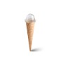 100 Pezzi - Coperchio Bombato per Cono Gelato - Mis: 6,1x4,5h