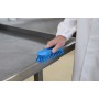 SPAZZOLA MANUALE RETTANGOLARE BLU "SETOLA DURA" PZ.1