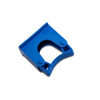 Kit Attacco Manici Ø 20–30 mm Blu – Fissaggio a Muro o Barra per Attrezzi Pulizia