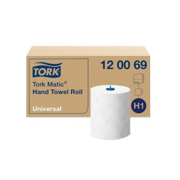 ASCIUGAMANI A ROTOLO H1 BIANCO 2V BASE MT. 150x6 ROT.