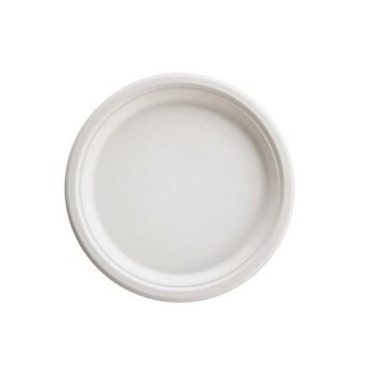 PIATTO TONDO BIANCO IN POLPA Ø26cm (ct.10) PZ.50