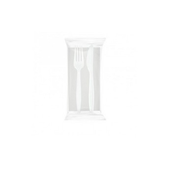 BIS POSATE BIANCO (forchetta+coltello) + TOV.LO 1V PZ.500