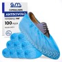 100 Copriscarpe Monouso in TNT Antiscivolo Impermeabili Azzurri