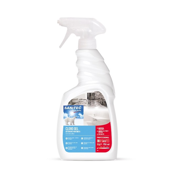 SANITEC CLORO GEL SGRASSANTE-SANIFICANTE SUPERFICI (ct.6) ML.750