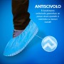 100 Copriscarpe Monouso in TNT Antiscivolo Impermeabili Azzurri