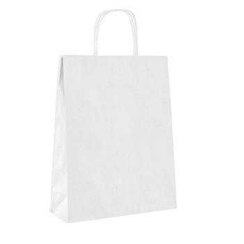 SHOPPER IN CARTA BIANCA (c/maniglia in corda) 18+8x24h PZ.400
