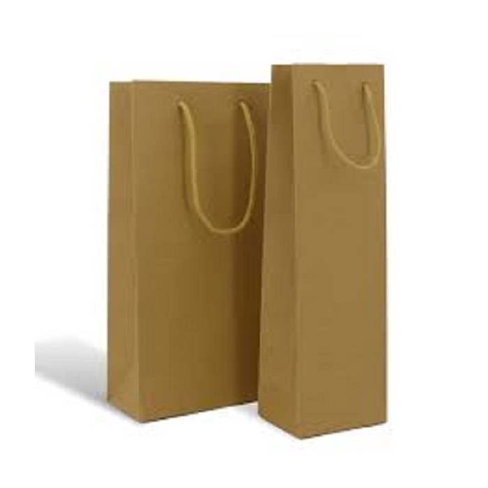 SHOPPER PORTABOTTIGLIA IN CARTA AVANA 12+8,5x39h (ct.16) PZ.25