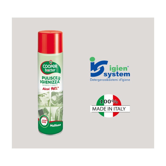IGIENIZZANTE SPRAY COOPERBACTER ALCOOL al 96% (ct.15) ML.300