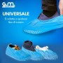 100 Copriscarpe Monouso in TNT Antiscivolo Impermeabili Azzurri