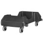 CARRELLO TRAINABILE NERO IN RESINA PER CONTENITORI SLIM JIM LT.87 PZ.1