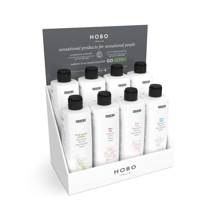 ESPOSITORE DA BANCO PER FLACONI HOBO DA 500 ML PZ.1