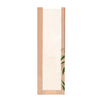 SACCHETTO AVANA C/FINESTRA PER FILONE CM. 14+4x48h PZ.250