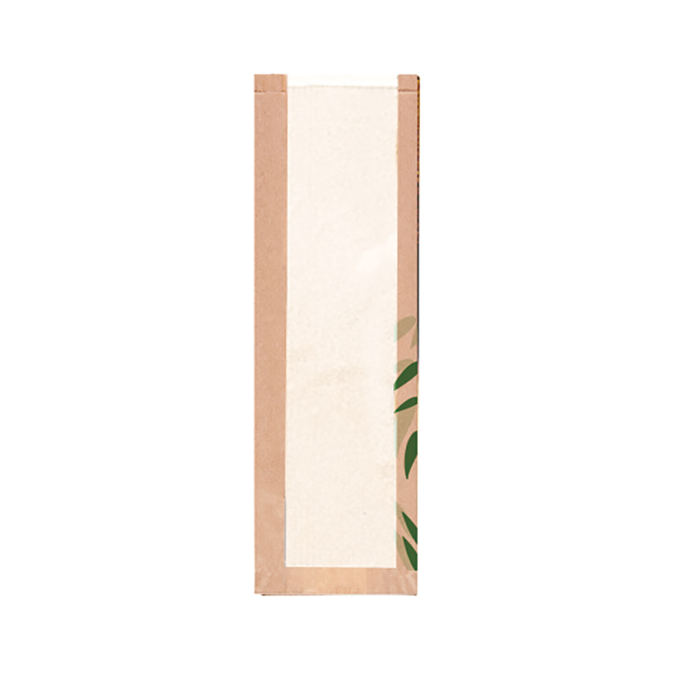 SACCHETTO AVANA C/FINESTRA PER FILONE CM. 14+4x48h PZ.250