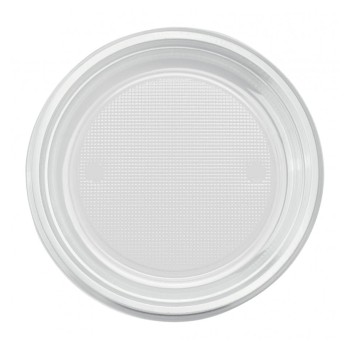 PIATTO PIANO IN PLASTICA BIANCO "Rigido Riutilizzabile" (ct.32) PZ.20