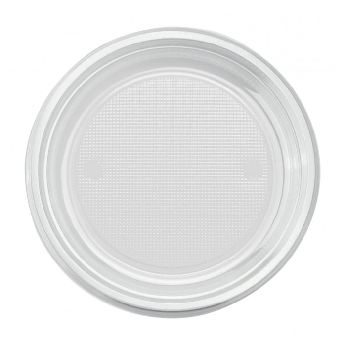 PIATTO PIANO IN PLASTICA BIANCO "Rigido Riutilizzabile" (ct.32) PZ.20
