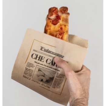 SACCHETTO PRENDI PANINO ANTIGRASSO AVANA "CHE CARTA" 17x19 PZ.1500