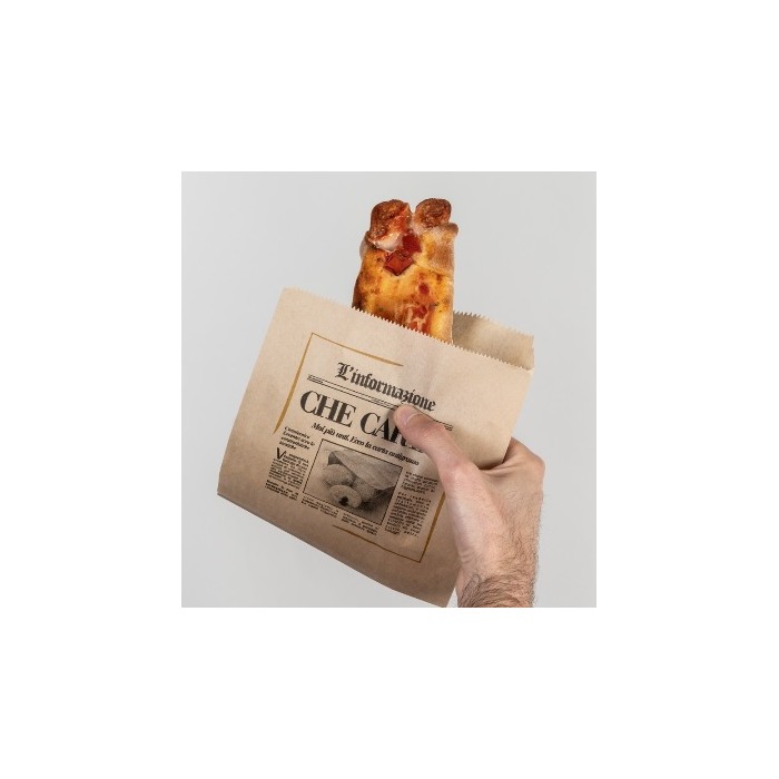 SACCHETTO PRENDI PANINO ANTIGRASSO AVANA "CHE CARTA" 17x19 PZ.1500