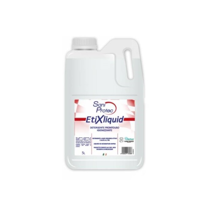 DISINFETTANTE ALCOLICO SUPERFICI ETIXLIQUID "alcool 77%" PMC (ct.4) LT.5