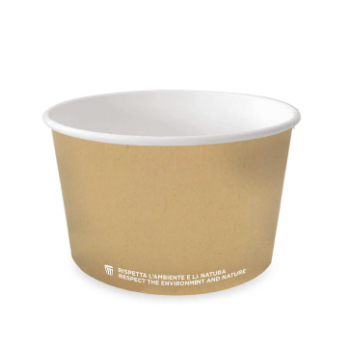 COPPA MACEDONIA IN CARTONCINO AVANA BIOCOMPOSTABILE ML.390 (ct.20) PZ.60