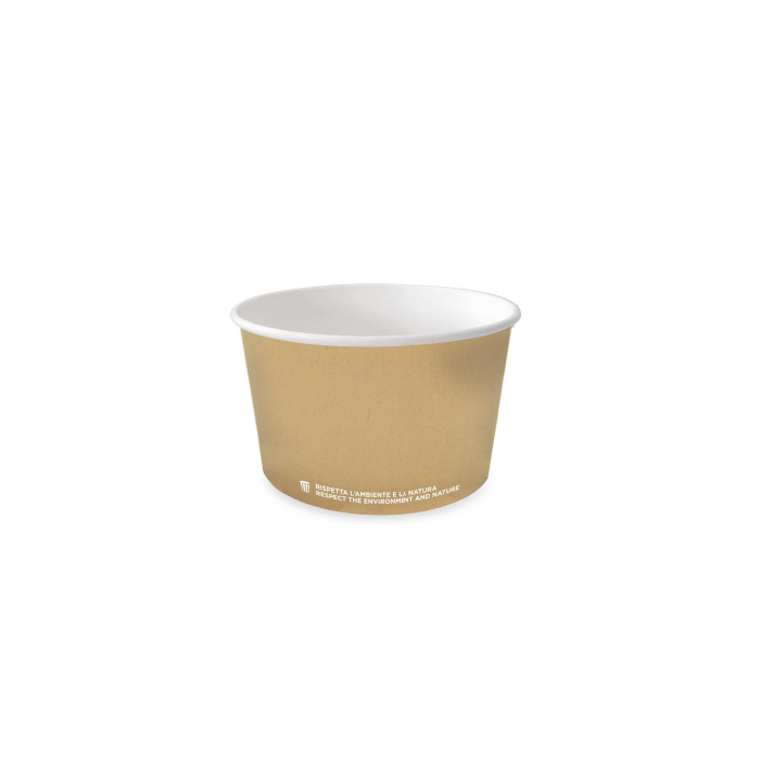 COPPA MACEDONIA IN CARTONCINO AVANA BIOCOMPOSTABILE ML.390 (ct.20) PZ.60