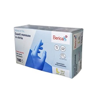 "DERMA NYTRIL" GUANTI IN NITRILE BLU S/TALCO "gr.5" (M) PZ.100