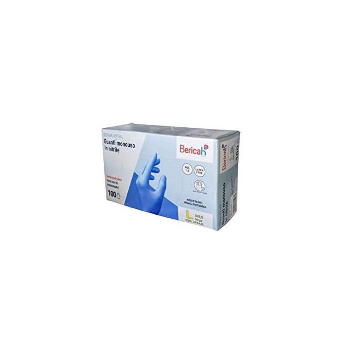 "DERMA NYTRIL" GUANTI IN NITRILE BLU S/TALCO "gr.5" (M) PZ.100