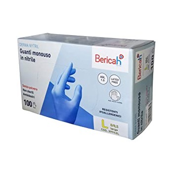 "DERMA NYTRIL" GUANTI IN NITRILE BLU S/TALCO "gr.5" (S) PZ.100