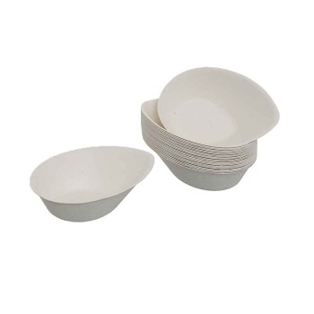 PIATTINO FINGER OVALE BIANCO IN POLPA ML.120 10x8x3h (ct.40) PZ.25