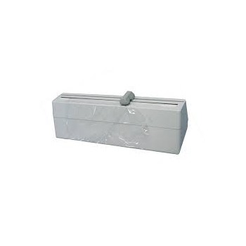DISPENSER in plastica bianco x PELLICOLA/ALLUMINIO c/taglierina PZ.1