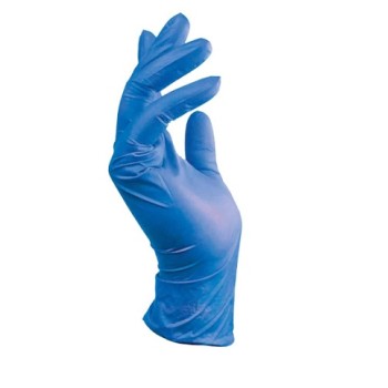 NEW MED STARBLUE PLUS GUANTI IN NITRILE BLU S/TALCO gr.4,8/5 (L) PZ.100