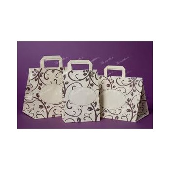 SHOPPERS IN CARTA ELEGANCE "base larga" 26+18x26h (ct.12) PZ.25