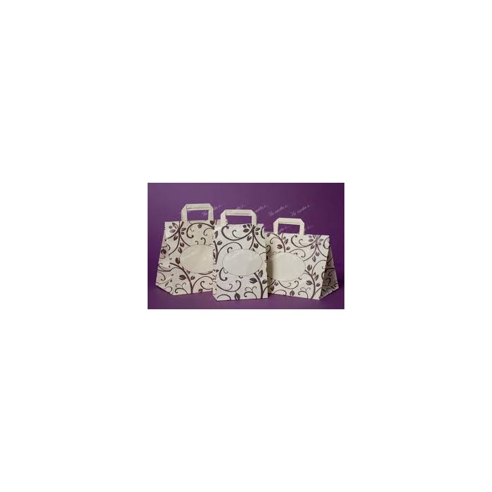 SHOPPERS IN CARTA ELEGANCE "base larga" 26+18x26h (ct.12) PZ.25