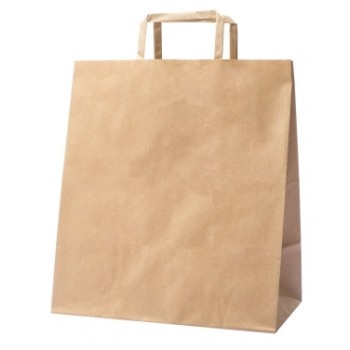 SHOPPER IN CARTA AVANA "base larga" 36+31x36h (ct.6) PZ.25