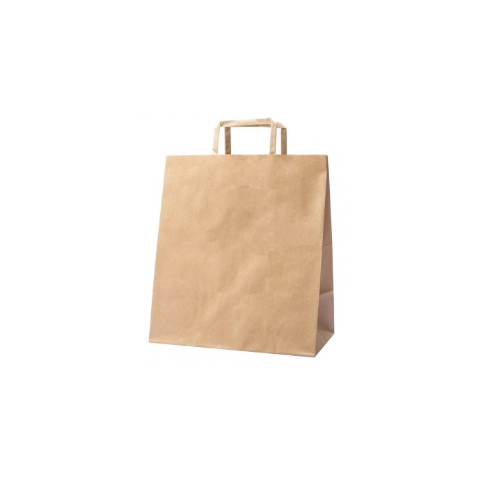SHOPPER IN CARTA AVANA "base larga" 36+31x36h (ct.6) PZ.25