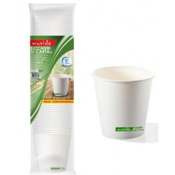 BICCHIERE IN CARTA 2,5oz ML.75 "movida bianco" (ct.40) PZ.50
