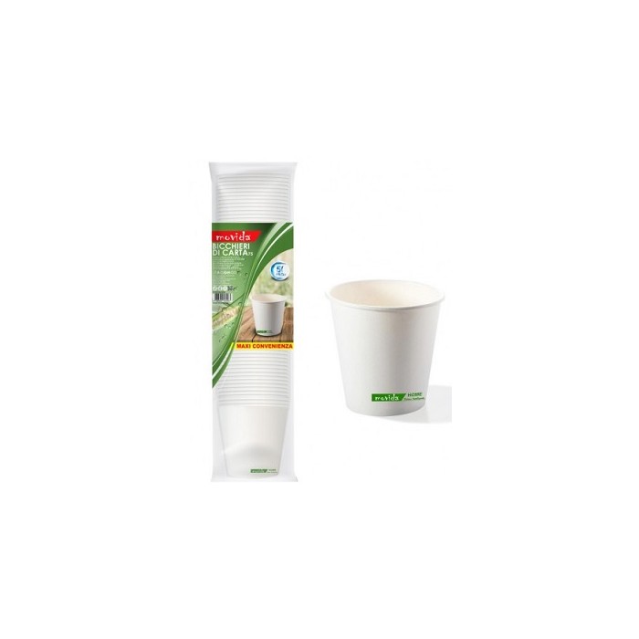 BICCHIERE IN CARTA 2,5oz ML.75 "movida bianco" (ct.40) PZ.50